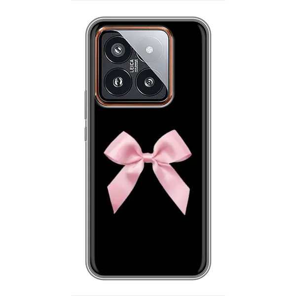 Чехол с рисунком «Бант на черном» для Xiaomi 14 Pro Чехол с рисунком «Бант на черном» для Xiaomi 14 Pro
