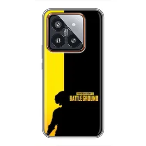 Чехол (TPU) с картинкой "Лого Пабг" на Сяоми 14 Про (Battlegrounds)