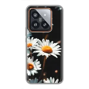 Чехол с ромашками на Xiaomi 14 Pro (Белые ромашки)