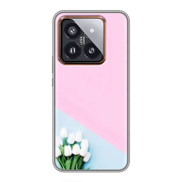 Чехол с рисунком «Белые тюльпаны» для Xiaomi 14 Pro