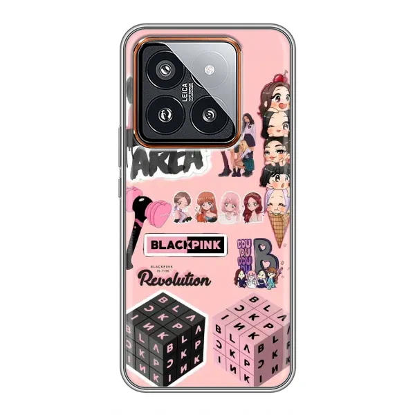 Чехол с рисунком «BLACK PINK коллаж» для Xiaomi 14 Pro