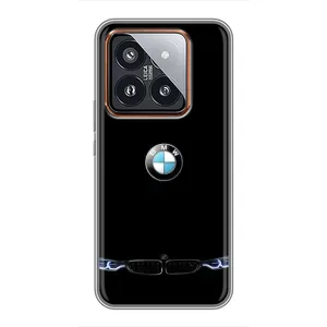 Силиконовый бампер с картинкой машины на Xiaomi 14 Pro (Черный BMW)
