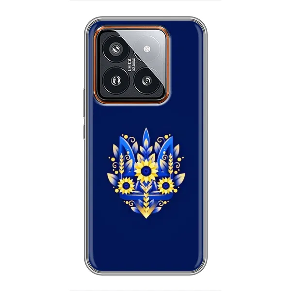 Чехол с рисунком «Цветущий Герб» для Xiaomi 14 Pro