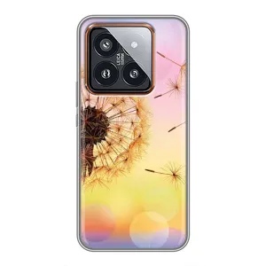 Силиконовый Чехол с одуванчиками на Xiaomi 14 Pro (Цветок-одуванчик)