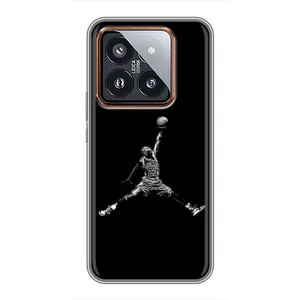 Силиконовый Чехол Nike Air Jordan на Сяоми 14 Про (Джордан)