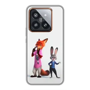 Силиконовый чехол с принтом Зоотрополіс для Xiaomi 14 Pro (Джуди и Ник)
