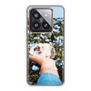 Чохли з зображенням різних тварин на Xiaomi 14 Pro (Їжачок в руці)