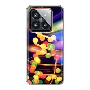 Чохол новорічна ялинка на Xiaomi 14 Pro (Гірлянди)