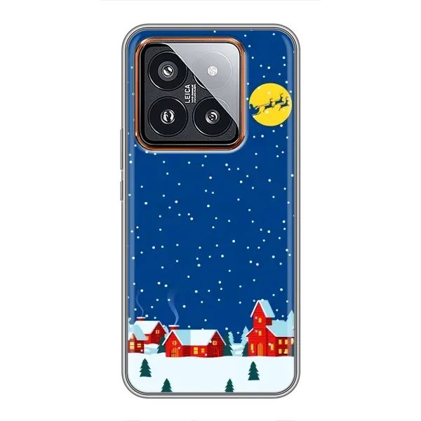 Чехол с рисунком «Город в снегу» для Xiaomi 14 Pro