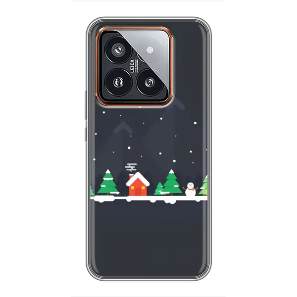 Чехол с рисунком «Город зимний» для Xiaomi 14 Pro