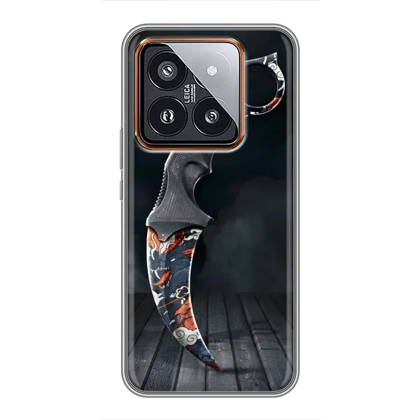 Чехол с рисунком «Кинжал КС ГО» для Xiaomi 14 Pro Чехол с рисунком «Кинжал КС ГО» для Xiaomi 14 Pro
