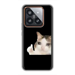 Бампер з принтом Меми для Xiaomi 14 Pro (Кіт у сльозах)