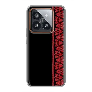 Силіконовый Чохол на Xiaomi 14 Pro (Червона вишиванка)