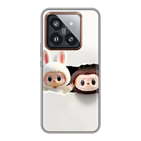 Чехол с рисунком «Фигурки Labubu» для Xiaomi 14 Pro Чехол с рисунком «Фигурки Labubu» для Xiaomi 14 Pro