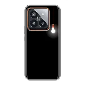 Чохол з картинками на чорному фоні для Xiaomi 14 Pro (Лампочка)