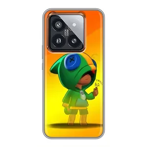 Чохол Бравл Старс для Xiaomi 14 Pro (LEON в кофті)