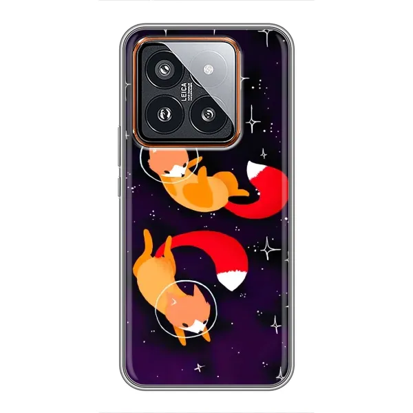 Чехол с рисунком «Лисы» для Xiaomi 14 Pro Чехол с рисунком «Лисы» для Xiaomi 14 Pro