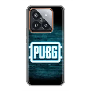 Чехол (TPU) с картинкой "Лого Пабг" на Сяоми 14 Про (Лого PUBG)