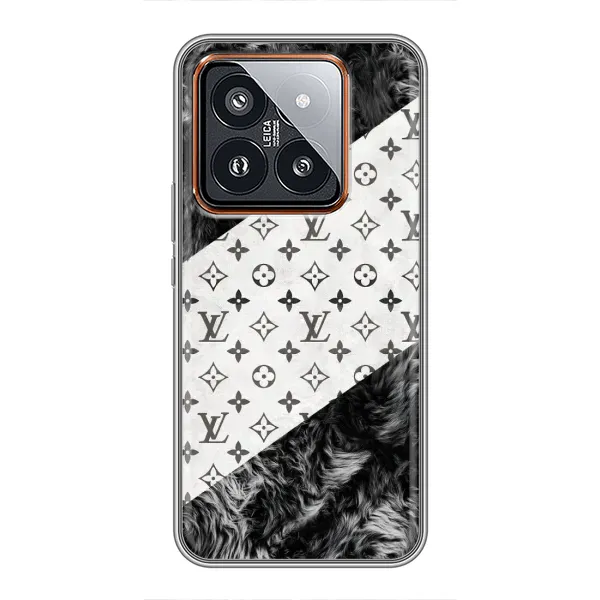 Чехол с рисунком «LV на белом» для Xiaomi 14 Pro