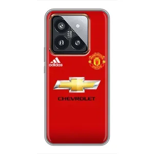 Силиконовые Чехлы принт Футбол на Xiaomi 14 Pro (Man United)