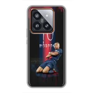 Чехол (TPU) с Футболистом на Xiaomi 14 Pro (MBAPPE 10)