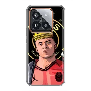 Чехол (TPU) с Футболистом на Xiaomi 14 Pro (Mbappe King)