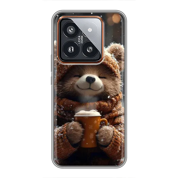 Чехол с рисунком «Медвежонок с кофе» для Xiaomi 14 Pro Чехол с рисунком «Медвежонок с кофе» для Xiaomi 14 Pro