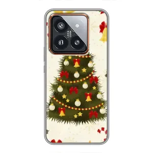 Чохол новорічна ялинка на Xiaomi 14 Pro (Новорічний принт)