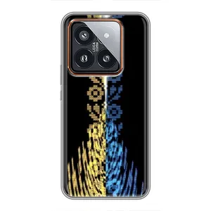 Силіконовый Чохол на Xiaomi 14 Pro (Патріотична вишиванка)