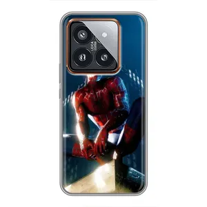 Чехол Супергерой Человека Паука на Xiaomi 14 Pro (Паук на доме)