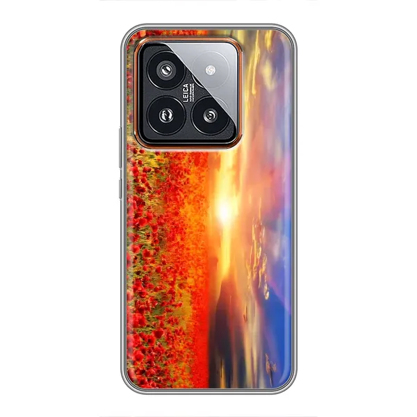 Чехол с рисунком «Поле тюльпанов» для Xiaomi 14 Pro