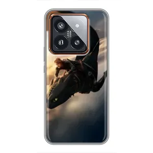 Чехол дракон Беззубик для Xiaomi 14 Pro (Полет Беззубика)