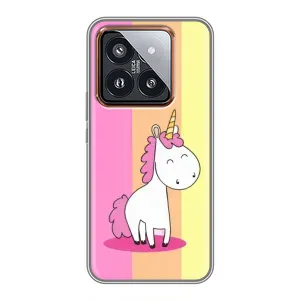 Чехол Unicorn на Xiaomi 14 Pro (Радужный Единорог)