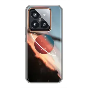 Чехол (ТПУ) с планетами на Xiaomi 14 Pro (Сатурн)