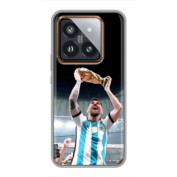 Чехол с рисунком «Счастливый Месси» для Xiaomi 14 Pro