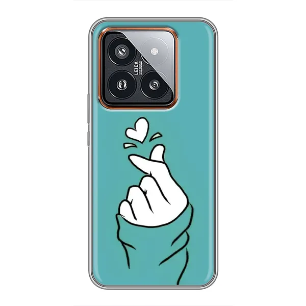 Чехол с рисунком «Сердечко на бирюзовом» для Xiaomi 14 Pro Чехол с рисунком «Сердечко на бирюзовом» для Xiaomi 14 Pro