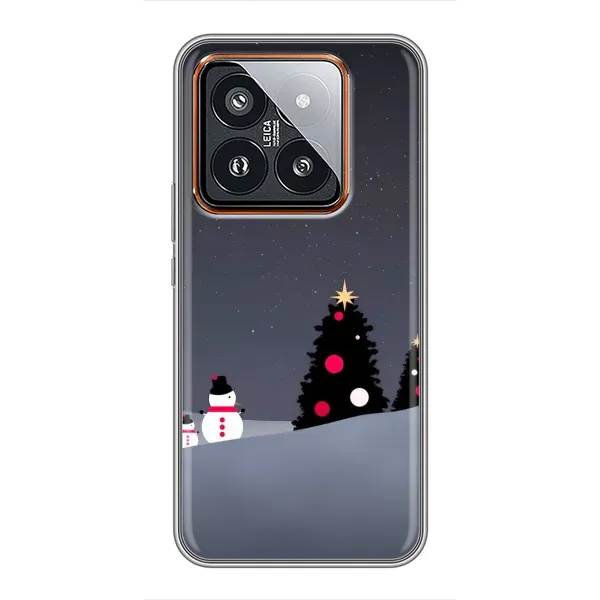 Чехол с рисунком «Снеговички» для Xiaomi 14 Pro