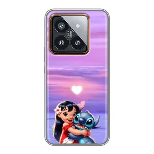 Чехол с рисунком Стич для Xiaomi 14 Pro (Стич и Лило)