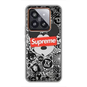 Чохол з Брендами одягу на Сяомі 14 Про (Supreme Маус)