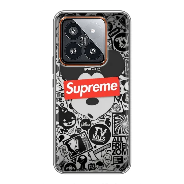 Чехол с рисунком «Supreme Маус» для Xiaomi 14 Pro Чехол с рисунком «Supreme Маус» для Xiaomi 14 Pro