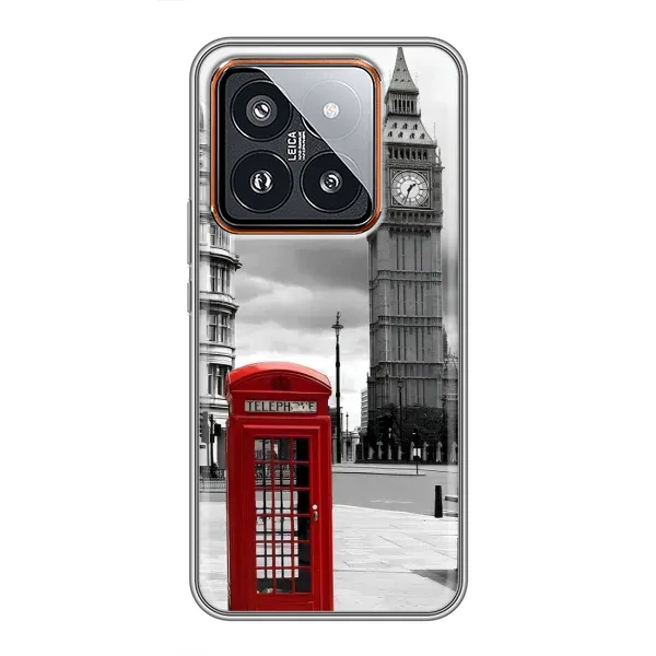 Чехол с рисунком «TELEPHONE» для Xiaomi 14 Pro