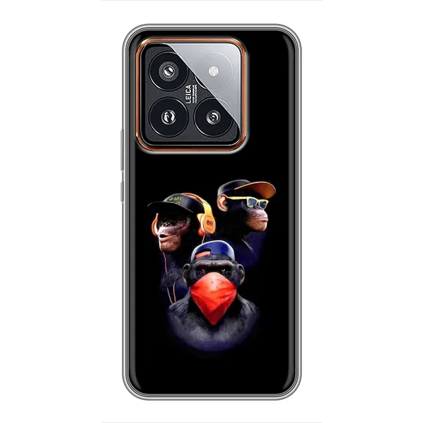 Чехол с рисунком «Три обезьяны» для Xiaomi 14 Pro Чехол с рисунком «Три обезьяны» для Xiaomi 14 Pro