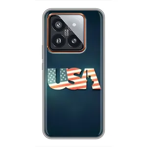 Чехол Флаг USA для Xiaomi 14 Pro (USA)