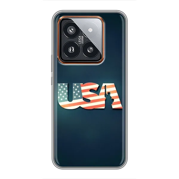Чехол с рисунком «USA» для Xiaomi 14 Pro