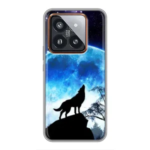 Чехол с Волком на Xiaomi 14 Pro (Воет на луну)