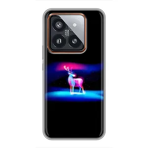 Силіконовий бампер з картинкою звірів для Xiaomi 14 Pro (Яскравий олень)