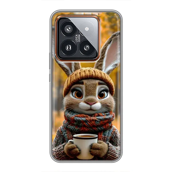 Чехол с рисунком «Зайчик с кофе» для Xiaomi 14 Pro Чехол с рисунком «Зайчик с кофе» для Xiaomi 14 Pro