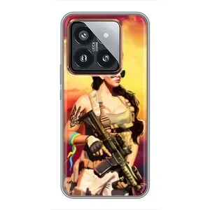ЗСУ Чехлы (TPU) для Xiaomi 14 Pro (Женщина солдат)