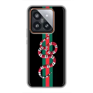 Чехлы Бренд GUCCI для Xiaomi 14 Pro (Змей Гуччи)