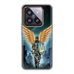 Патриотический Чехол для Xiaomi 14 Pro (ЗСУ з крильями)